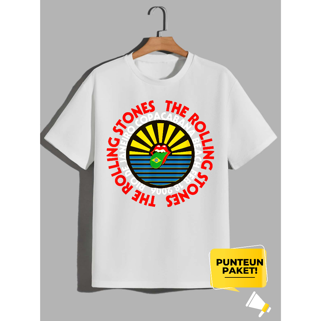 BAJU KAOS DISTRO THE ROLLING STONES BRAZIL