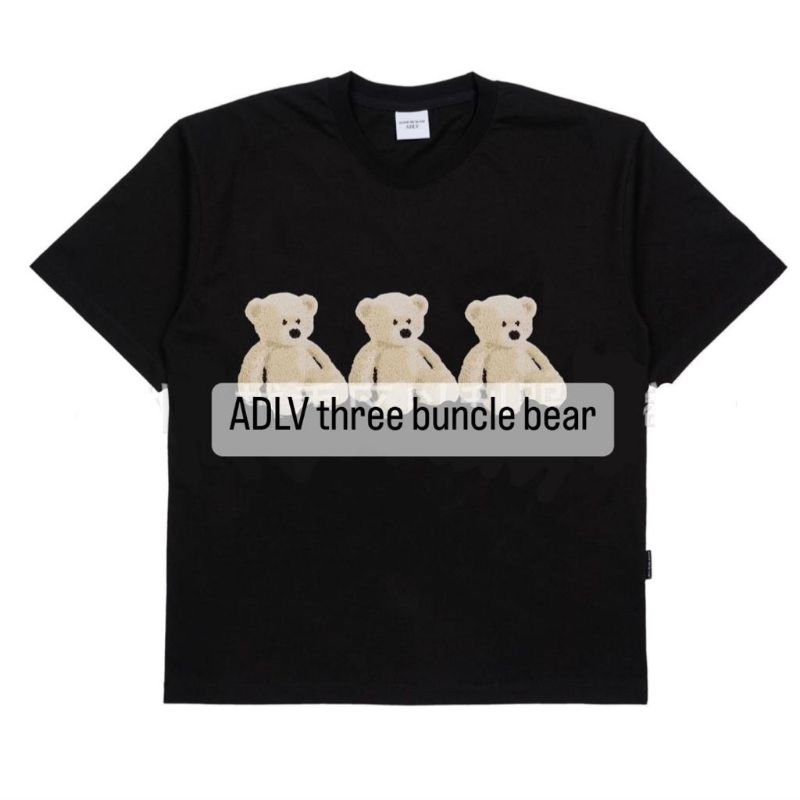 ADLV Three Buncle Bear Tshirt Oversized Mirror Unisex Baju Kaos