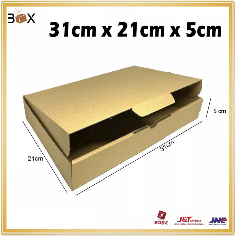 

10 pcs Kardus Packing Box polos 31x21x5 cm | Box | boxsliplock | Box DieCut | Box Hampers | Box Souvenir | box skincare | box Baju | Box Hijab | box pizza | box jam