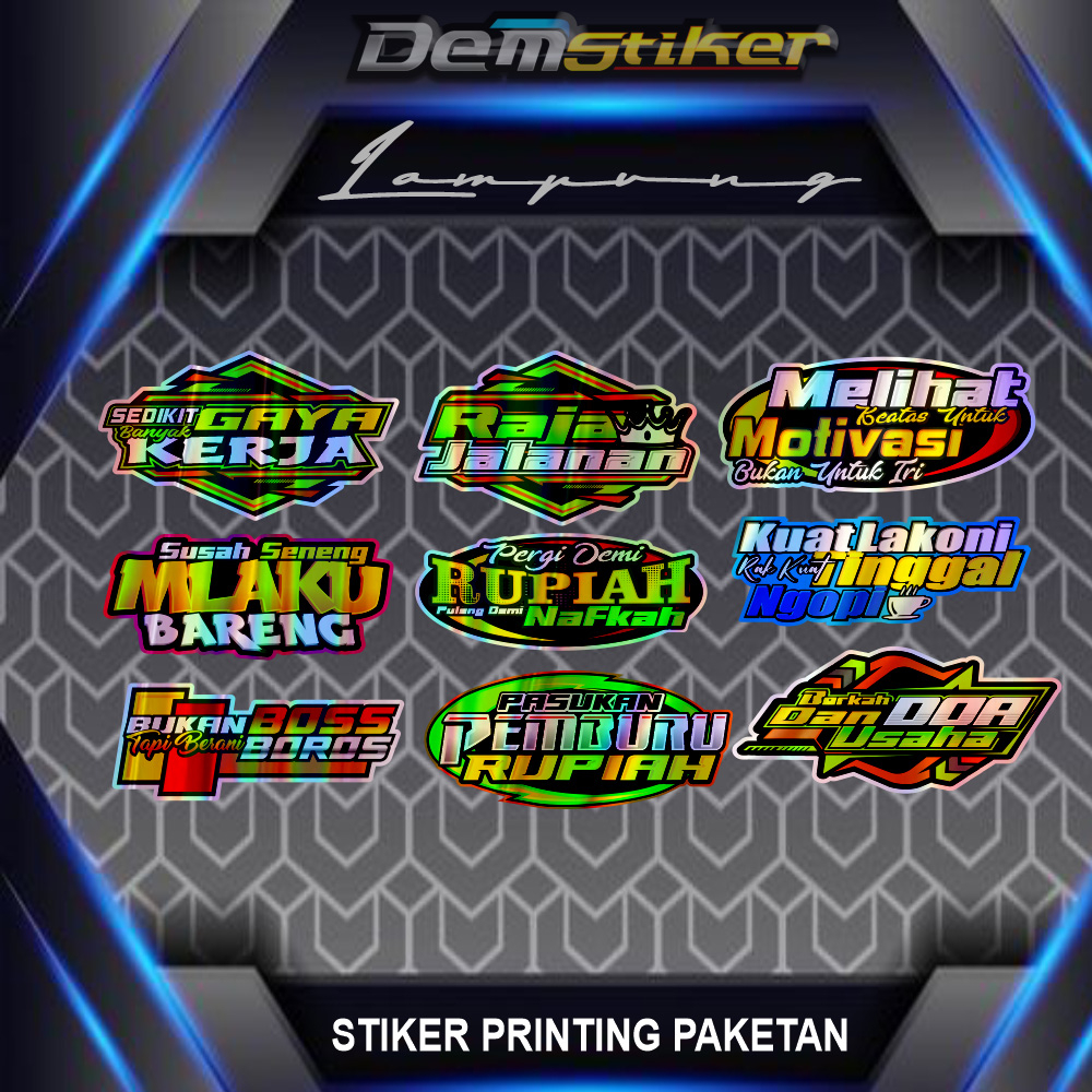 Stiker Paketan Stiker Motor Stiker Kata Kata Keren Berkualitas