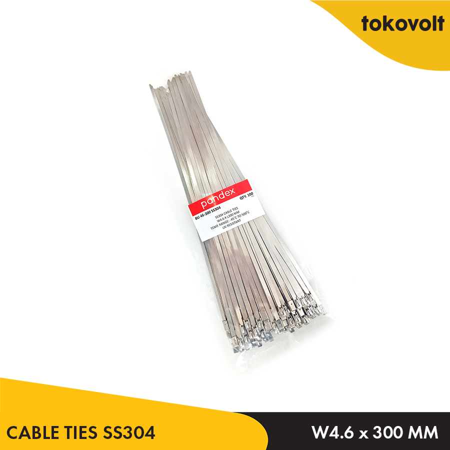 Pandex Cable Ties Stainless Steel 4.6 x 300 mm SS304 / Cable Ties SS304