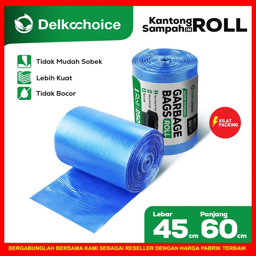 Kantong Plastik Sampah Warna Roll Trash Bag Jumbo Delkochoice