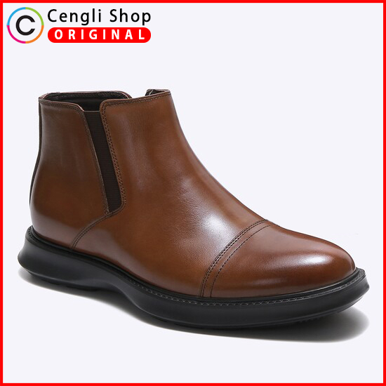 EM07 SEPATU BOOT EVERBEST PRIA ORIGINAL FORMAL KULIT ASLI ORI COKLAT BROWN