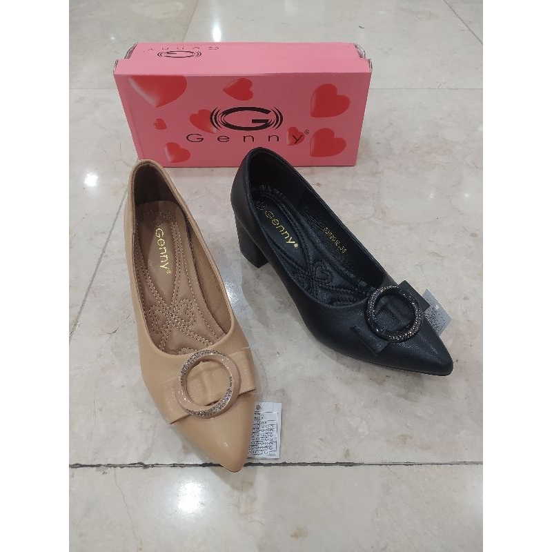 sepatu kerja Genny hak tebal 5cm