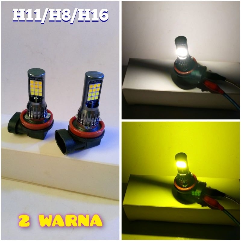 Sepasang (2 pcs) Led H11 2 warna