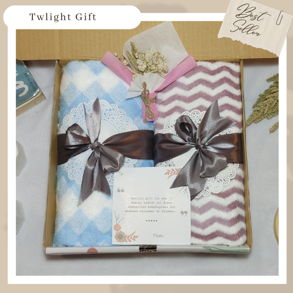 MINI HAMPERS SET / KADO SOUVENIR HADIAH HANDUK 50x100CM / KADO PERNIKAHAN / KADO WEDDING / KADO COUP