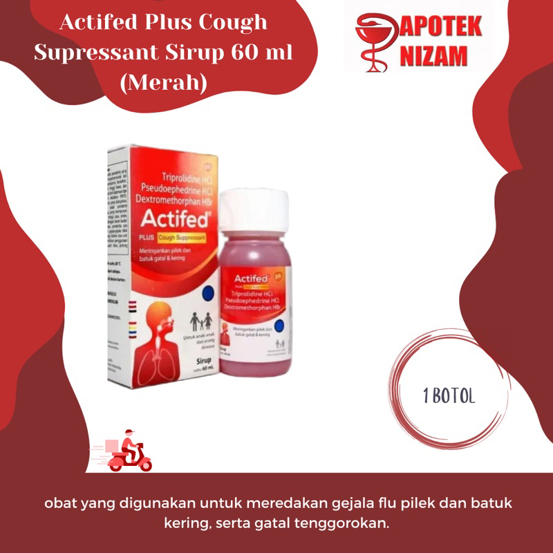 Actifed Plus Cough Supressant Sirup (Merah)