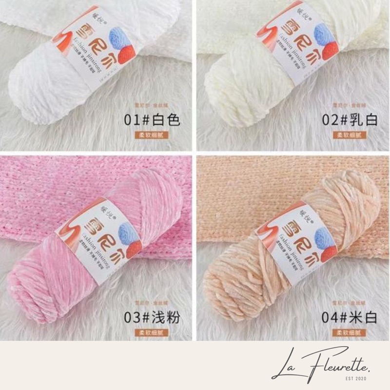 VELVET YARN 100g / BENANG RAJUT BLUDRU VELVET 100gr / VELVET KNITTING YARN 100g / BENANG BLUDRU 100g