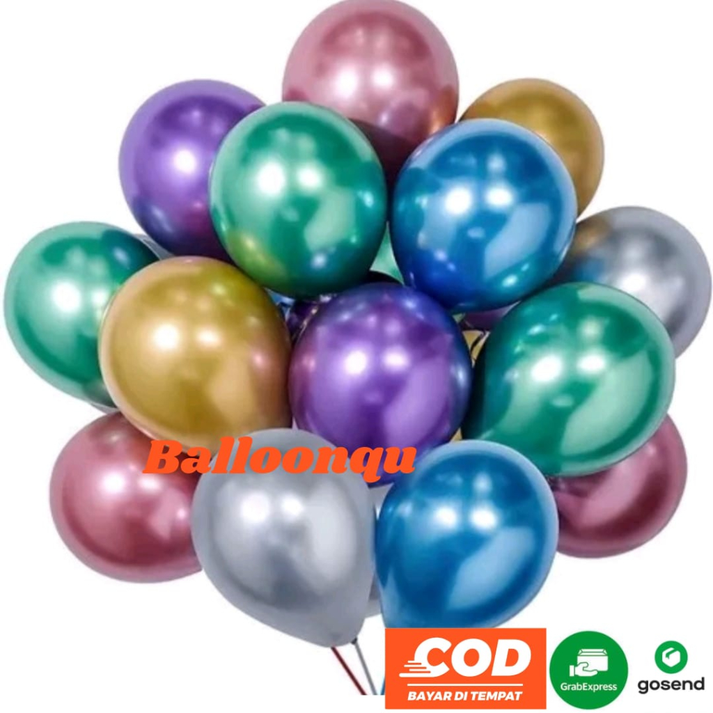 [SATUAN] Balon Chrome 12 Inch / Balon Latex