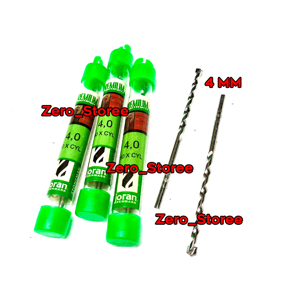 Mata Bor Tembok Mata Beton 4MM Drill JORAN Bor Dinding 4 MM 4,0 milli 4 mili 4Mili 4.0Mili MATA BOR 