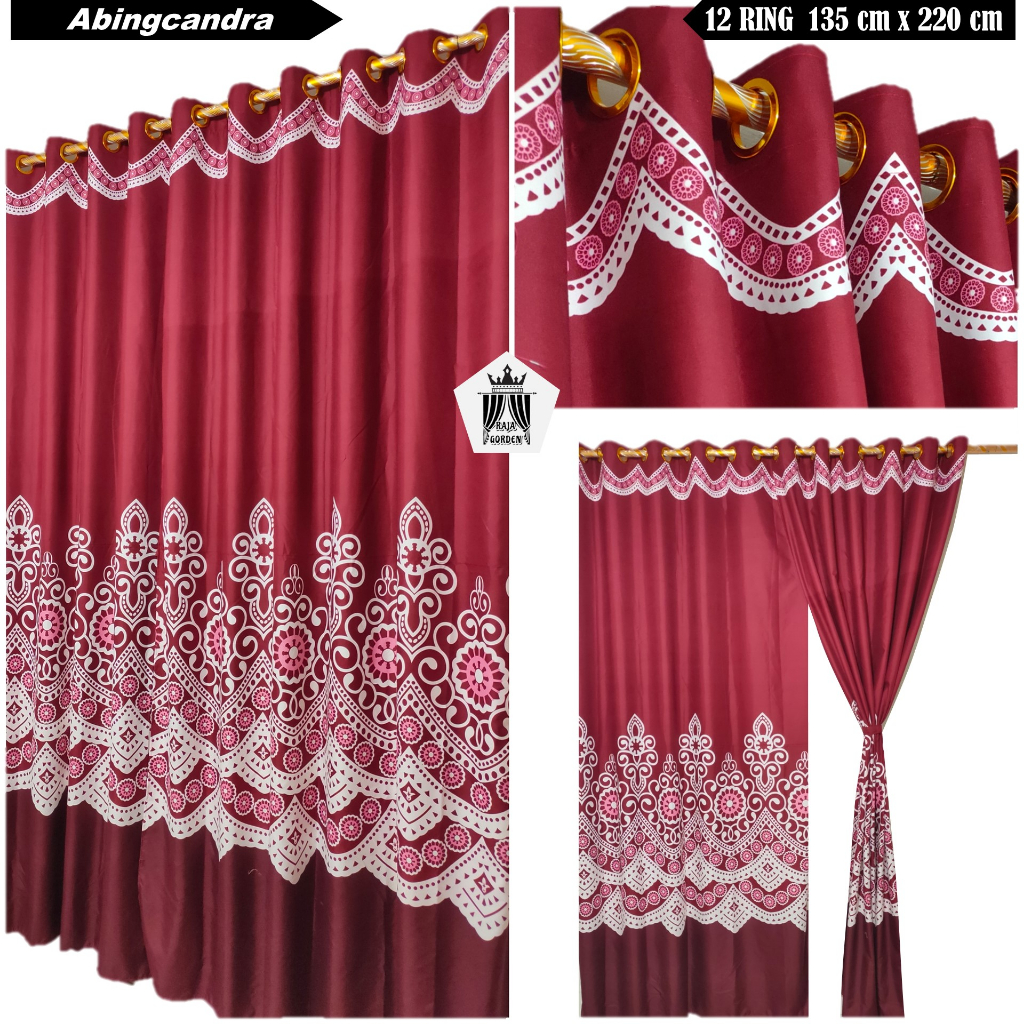 Gorden Pintu Jendela Motif Batik Mera