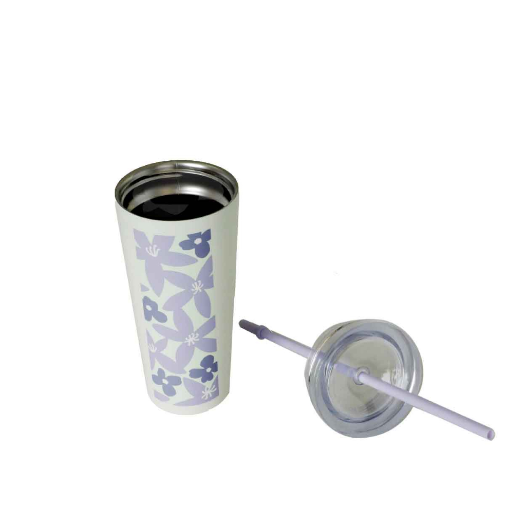 Starbucks Cold Cup SS 16Oz SMR3 FY23 Purple Flower S11143783