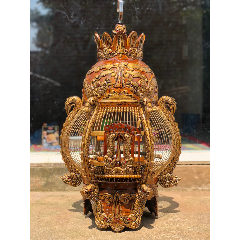 Sangkar Perkutut Naga Sosro, Sangkar Perkutut Ukir Naga Kayu Jati