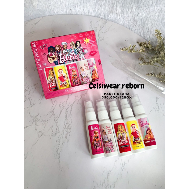 GIFT SET PARFUM BARBIE • 1BOX ISI 5PARFUM • GIFT PINK SERIES