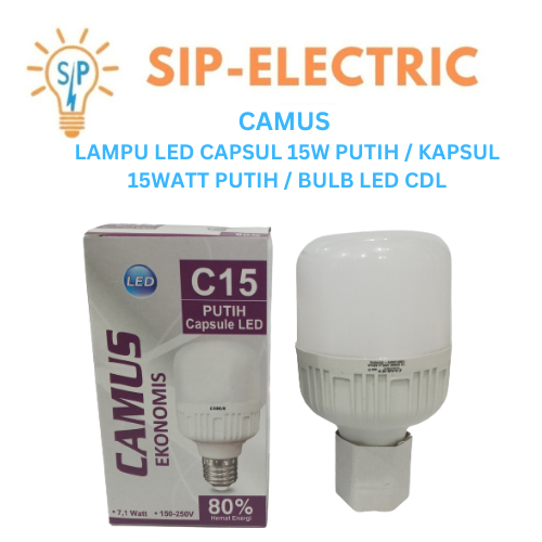 Camus Lampu Led Capsul 15W Putih / Kapsul 15Watt Putih / Bulb Led  Cdl