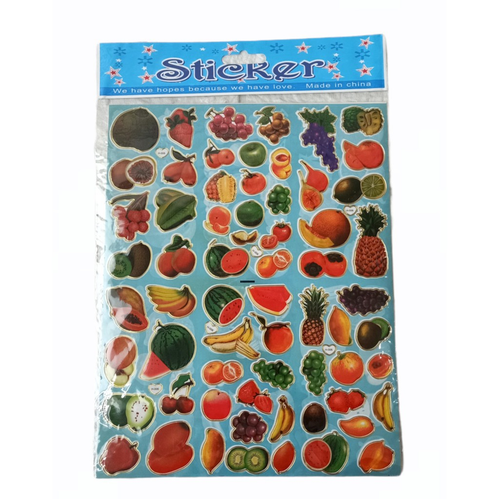 Mainan Stiker Buah Untuk Anak Mengenal Macam-Macam Buah Menarik Kreatif Mainan Edukatif Anak Macam M