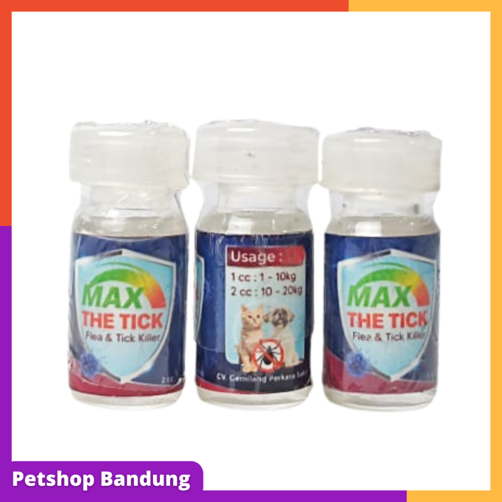 PETSHOP BANDUNG MAX The Tick Isi 2CC / Obat Tetes Kutu Kucing & Anjing Murah