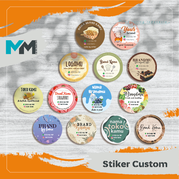 

Cetak stiker custom/Stiker Logo Olshop Custom/Stiker bulat/Stiker Custom cutting