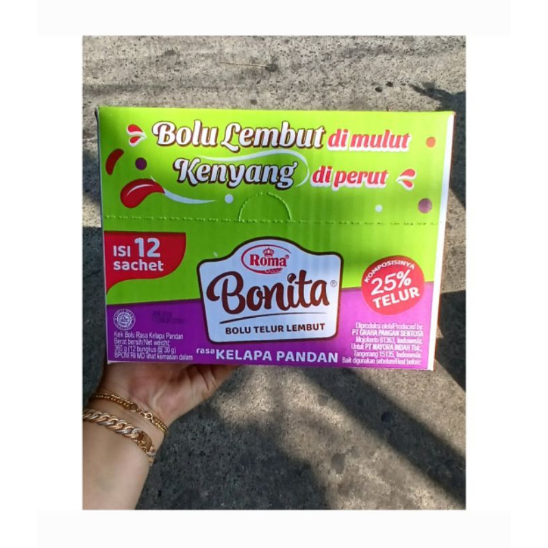 

ROMA BONITA BOLU KELAPA PANDAN 12 PCS