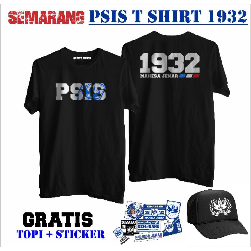 Kaos Hitam PSIS Semarang Hitam Putih Navy