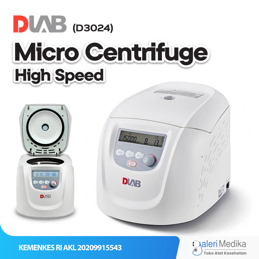 DLAB D3024 High Speed Micro Centrifuge - Alat Pemisah Partikulat Padat dalam Cairan