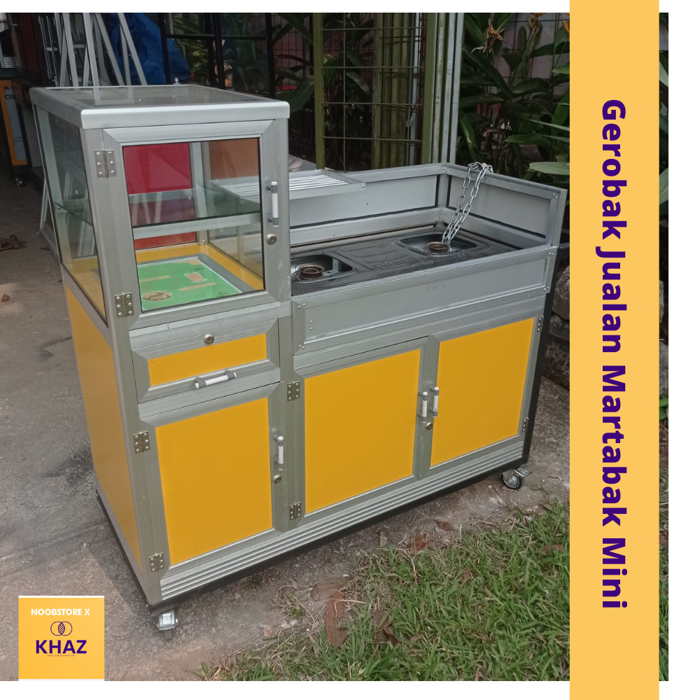 Gerobak Dagang Martabak Mini Alumunium Jualan