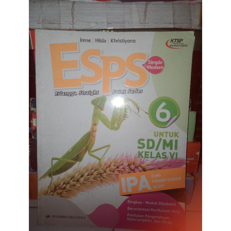 BUKU ESPS IPA untuk SD kelas 6 KTSP kurikulum 2013