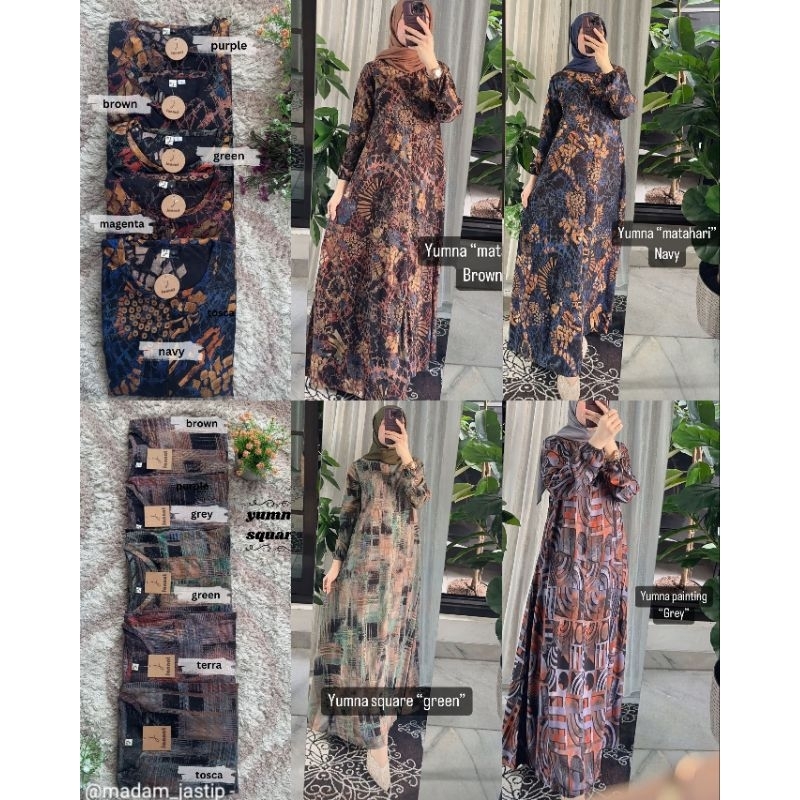 SIAP KIRIM-YUMNA DASTER DRESS-Raya Dress COKSU L by Jannat