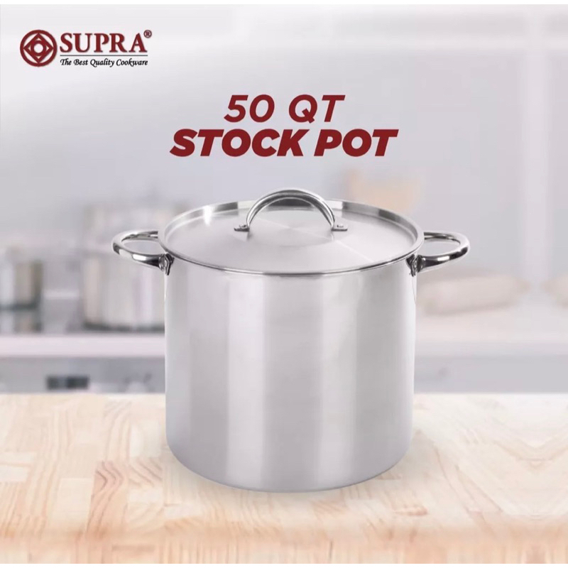 Panci Tinggi Stock Pot Supra 50 Ot | Panci tutup Stainless Supra