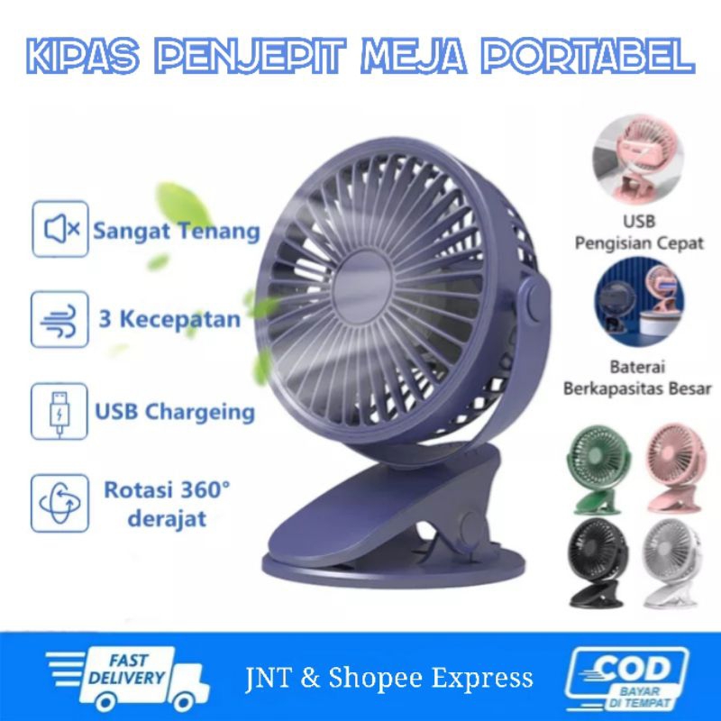 Kipas Angin Mobil Kipas Angin Mudik Kipas Angin Charger USB Kipas Angin Jepit Meja Portabel Portable