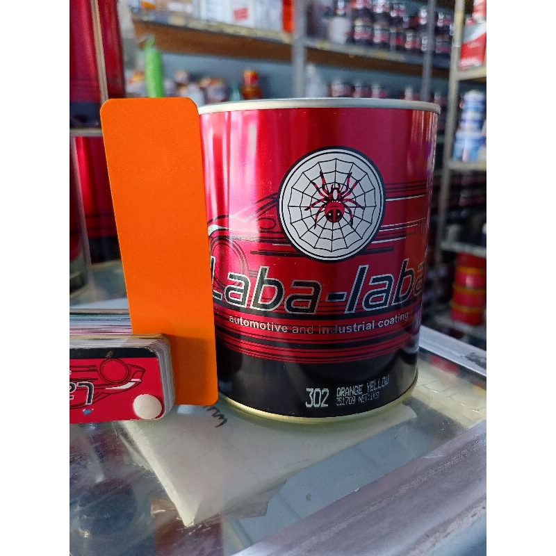 Cat Laba Laba Orange Yellow 302 | Cat Laba Laba | Orange Yellow | Cat Mobil Murah | Zafa Cat