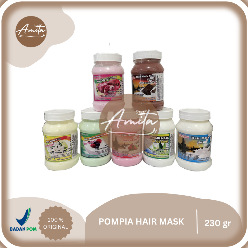 POMPIA HAIR MASK/ AMIGLEN HAIR MASK SIZE 230gr