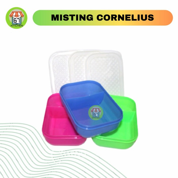 Lunch Box Tempat Nasi Kotak Bekal Misting Nasi Sekat 3 Cornelius