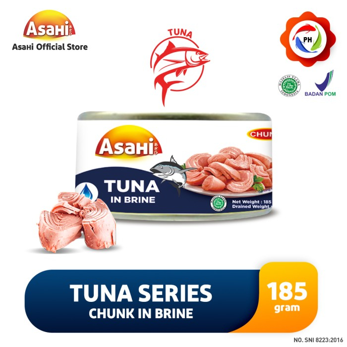 

Tuna Asahi 185gr chunk in oil / chunk in brine 185 gram