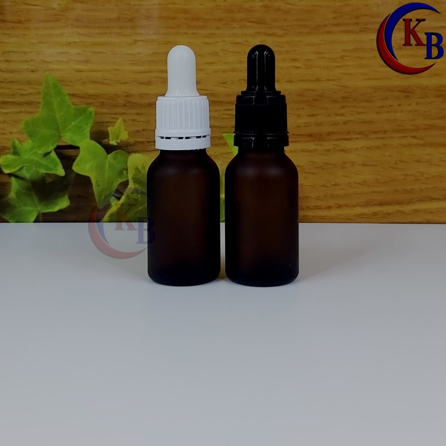 BOTOL PIPET 15 ML SERUM TETES SEGEL / BOTOL KACA COKLAT FROSTED 15ML
