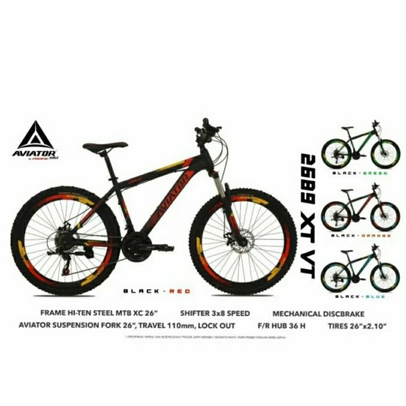 Sepeda gunung MTB 26 inch Aviator 2689 XT-VT