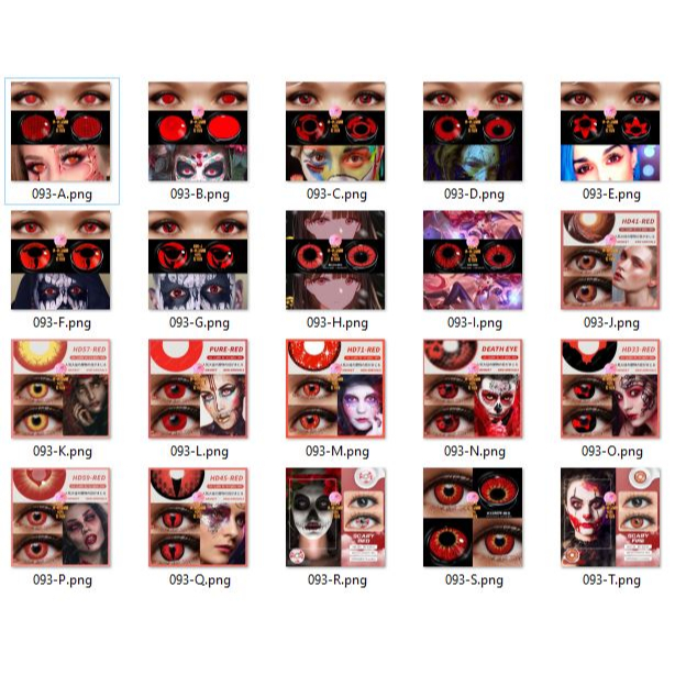 [✅ GROSIR] Softlens MERAH RED Halloween Cosplay Manga Kartun Anime Naruto Princess Devil Neraka Horr