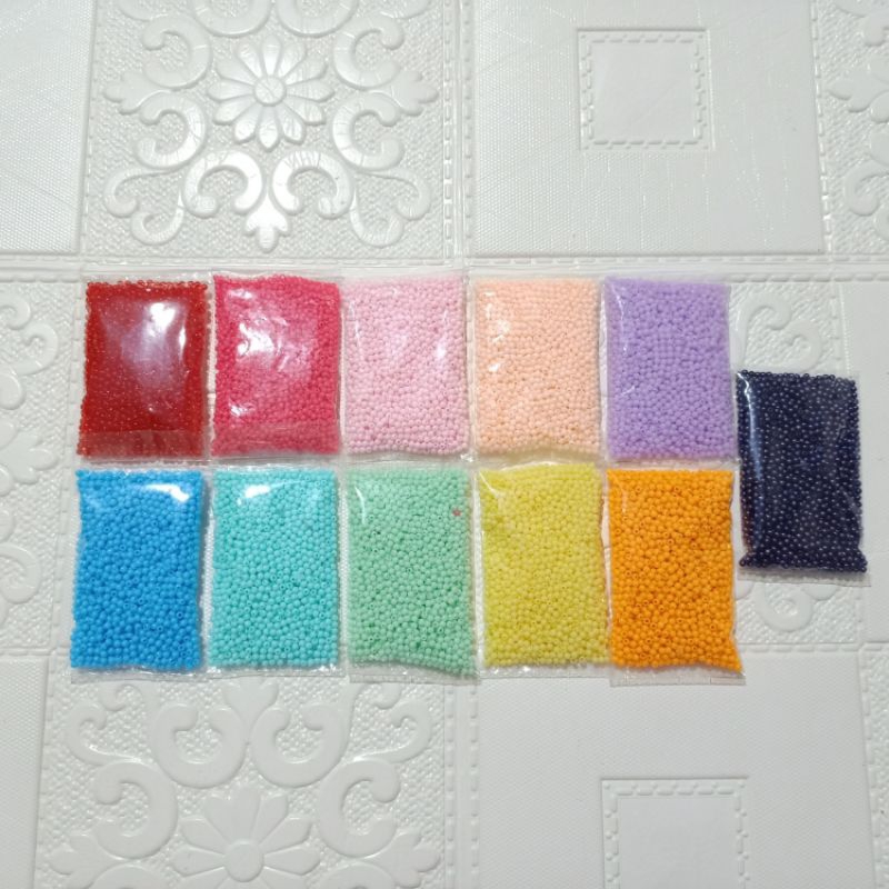 Manik kapur 3 mm, mote susu (part I) utk gelang, strap masker, konektor masker