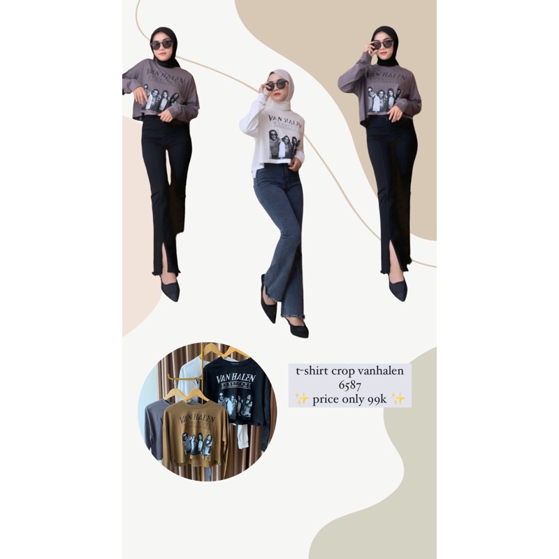 T shirt crop VanHalen