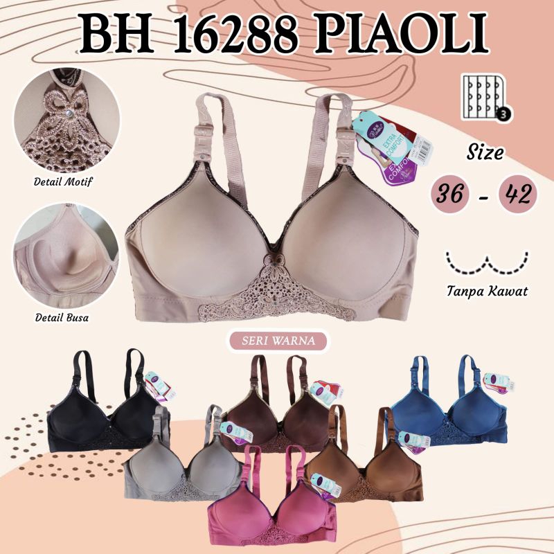 BH Piaoli PL16288 | BH Wanita Tanpa Kawat / BH Piaoli / Bra Wanita Polos