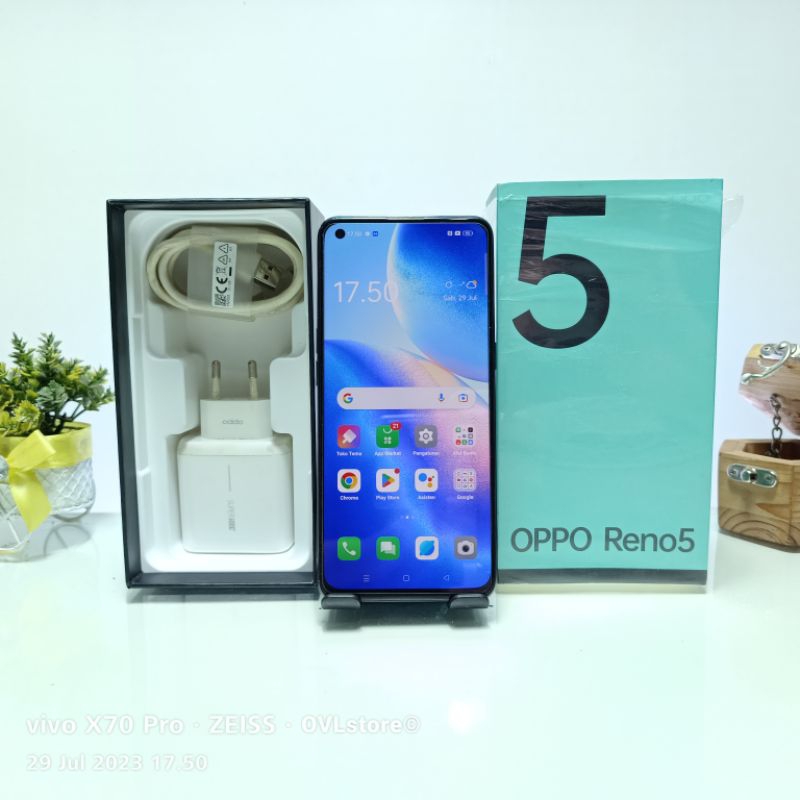OPPO RENO 5 8/128 GB HP SECOND BEKAS RAM 8 128GB RENO5 8/128GB