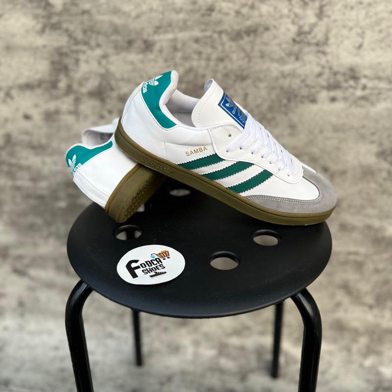 Sepatu Adidas Samba OG White Green / Adidas Samba Original