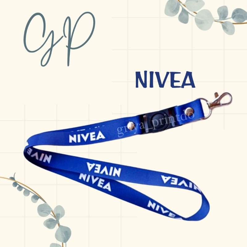 TALI ID CARD NIVEA / LANYARD NIVEA FREE GANTUNGAN HP