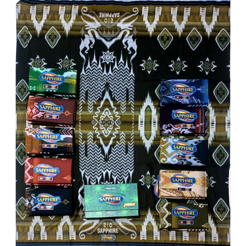 SARUNG SAPPHIRE MOTIF KEMBANG TERBARU