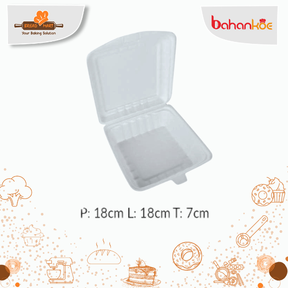 KOTAK MAKANAN STYROFOAM POLOS LUX 03 ISI 10PCS