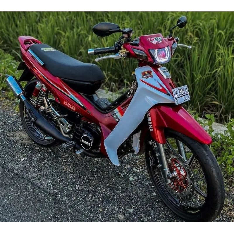 Striping lis sticker standar ORI yamaha fiz r ss two merah putih stiker ss two striping sstwo ss two