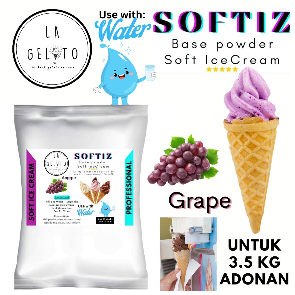 

Bubuk Soft ice cream spesial - Rasa Anggur