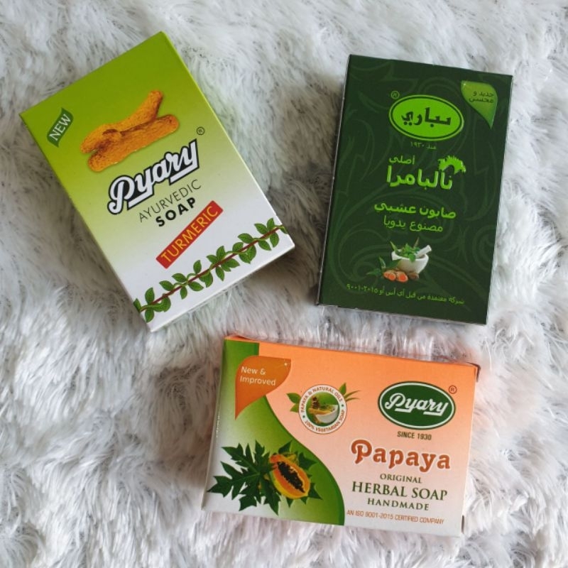 Sabun Arab Pyary  Tumeric, Sabun Pyary Nalpamara, Sabun Pyary Papaya