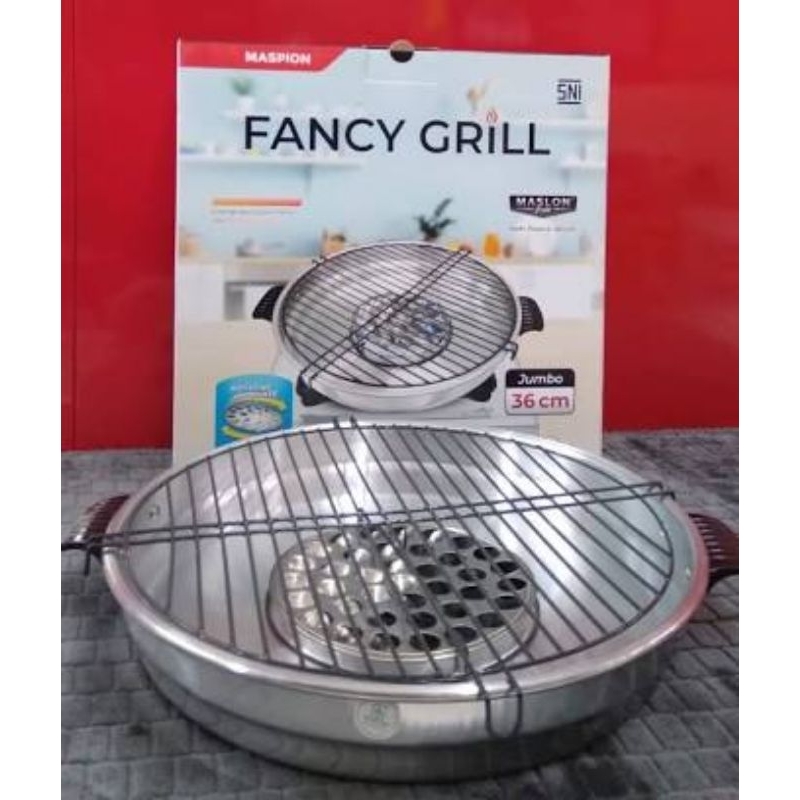 bakaran ikan panggangan ikan bakaran putar Fancy Grill Maspion Diameter 33cm