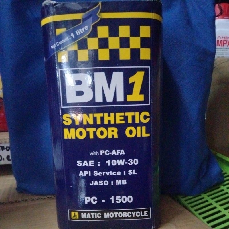 Oli BM1 PC-1500 Matic - 1000ml 10w-30 Oil Mesin Motor Scooter Matik Nmax N Max Aerox Pcx BM 1 One PC